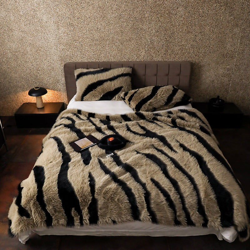 Altan Long-haired Rabbit Fur Short Velvet Cover Blanket Affordable Luxury Style