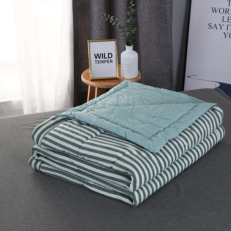 Washable Simple Striped Air Conditioning Quilt