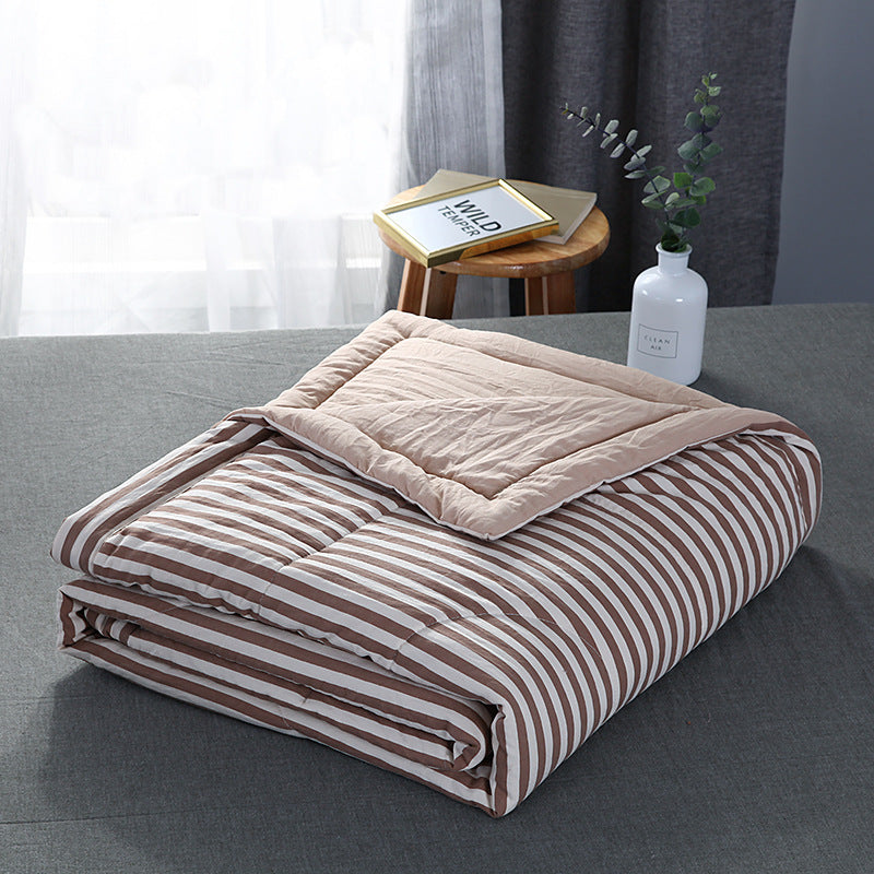 Washable Simple Striped Air Conditioning Quilt