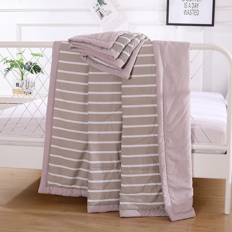 Washable Simple Striped Air Conditioning Quilt