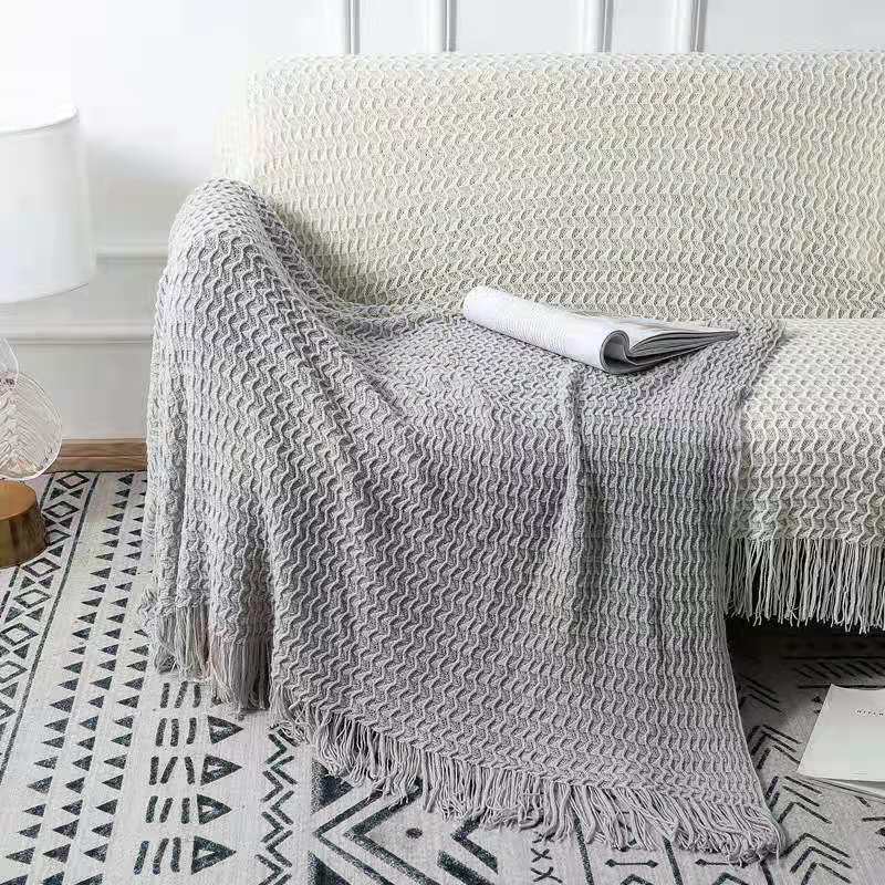 Air-conditioned Nap Sofa Solid Color Knitted Blanket