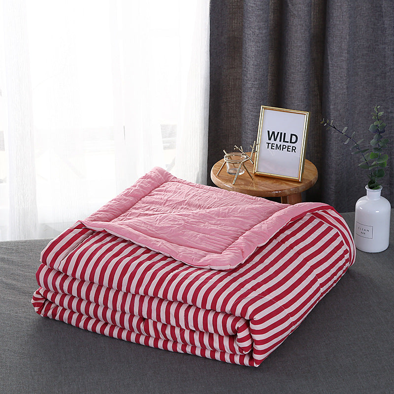 Washable Simple Striped Air Conditioning Quilt