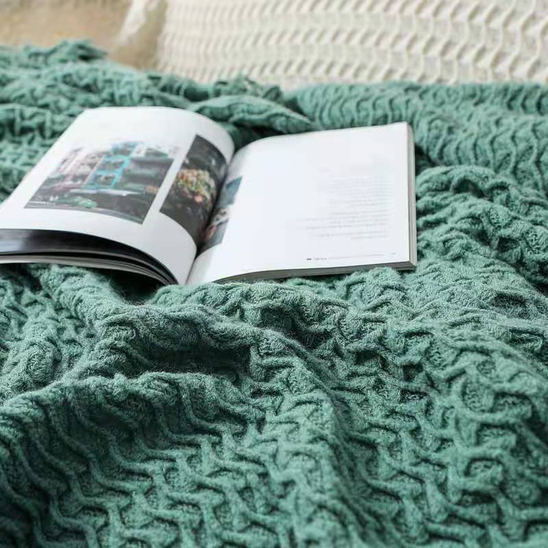 Air-conditioned Nap Sofa Solid Color Knitted Blanket