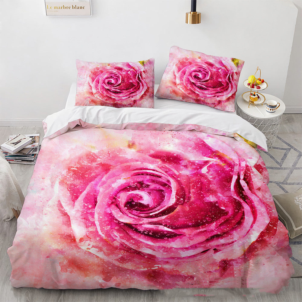 3D Digital Printing Three-piece Home Rose Series