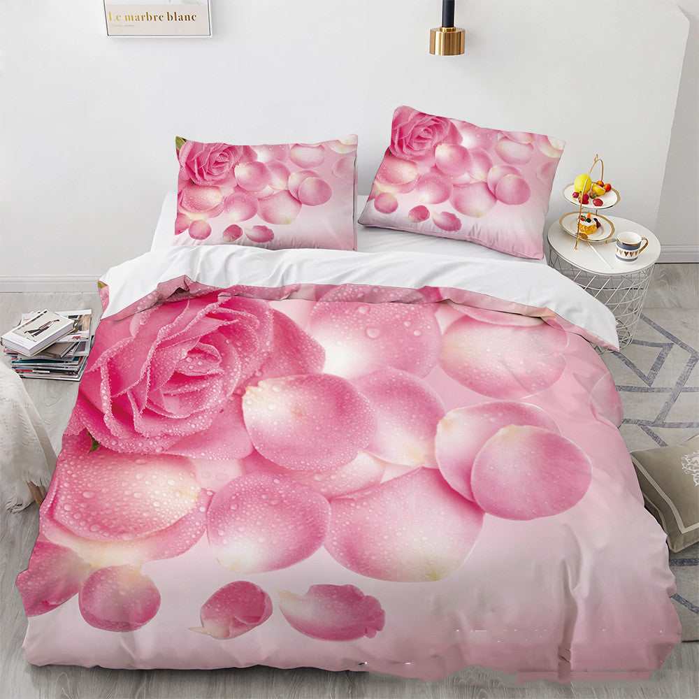 3D Digital Printing Three-piece Home Rose Series