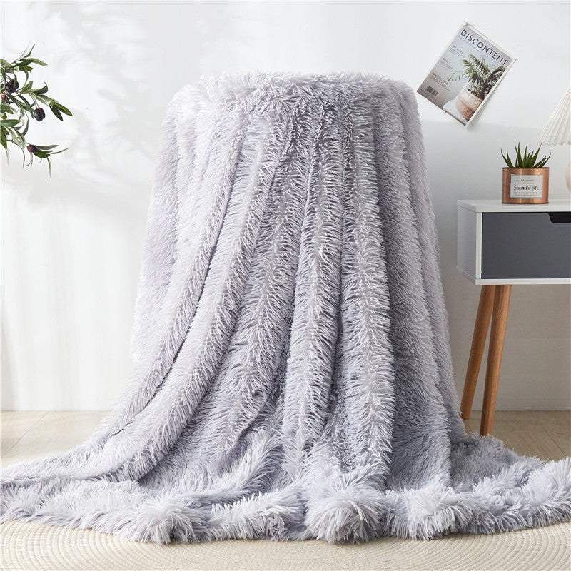 Double-layer Solid Color Plush Nap Wool Blanket