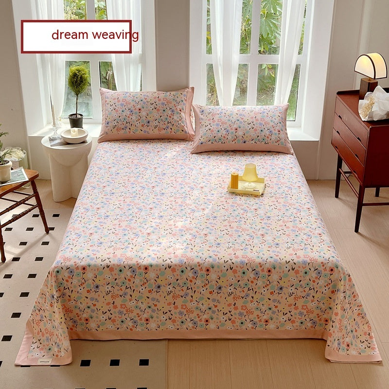 Cotton Floral Quilt Cover Pillowcase Suit